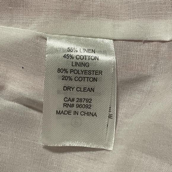 Dalia Blazer Womens Medium Pink White Striped Linen Cotton Tailored Jacket Suit - Picture 7 of 13